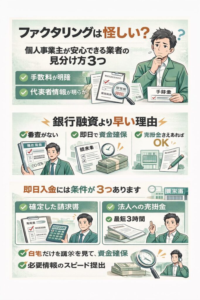 個人事業主 ファクタリング 注意点